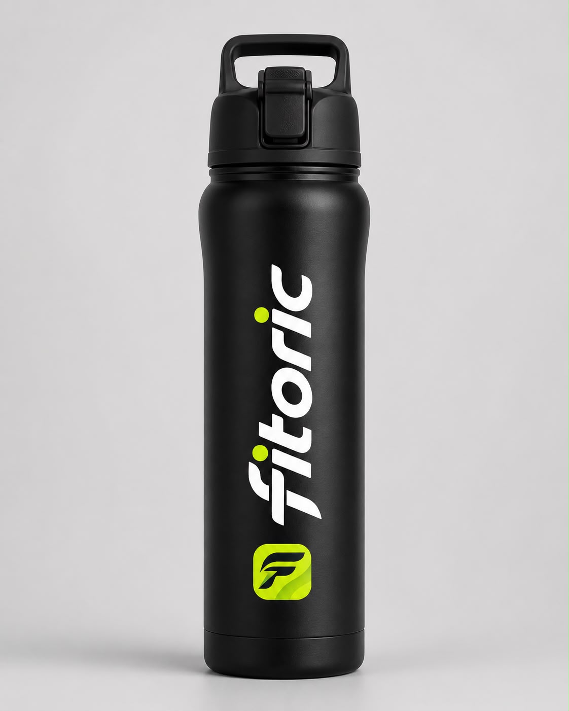 Black Fitoric Vault insulated training bottle.